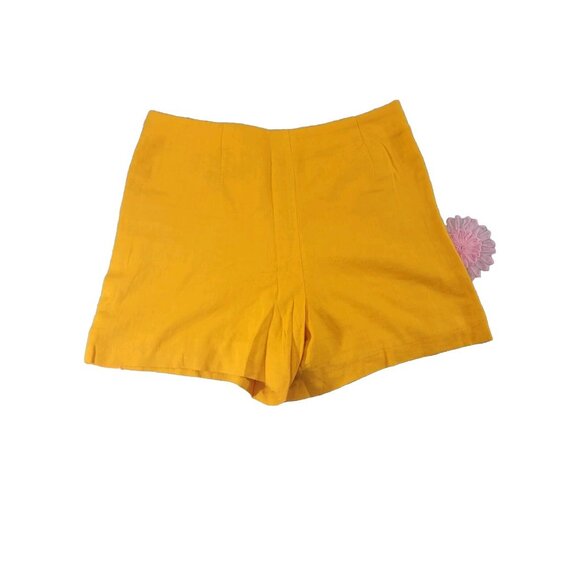 J.Crew Women's  Shorts Size 12 Linen Blend Drapey Sailor French Marigold NWT 31 - Picture 3 of 10